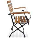 VidaXL Tuinstoelen inklapbaar 2 st staal en massief acaciahout