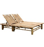 VidaXL Ligbed tweepersoons bamboe
