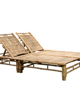 VidaXL Ligbed tweepersoons bamboe