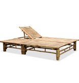 VidaXL Ligbed tweepersoons bamboe