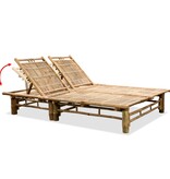 VidaXL Ligbed tweepersoons bamboe