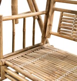 VidaXL Schommelbank met palmbladeren 2-zits 202 cm bamboe