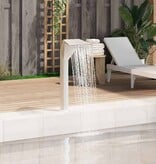 VidaXL Zwembadfontein 50x30x90 cm roestvrij staal zilverkleurig