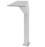 VidaXL Zwembadfontein 50x30x90 cm roestvrij staal zilverkleurig