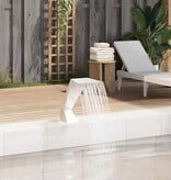 VidaXL Zwembadfontein 64x30x52 cm roestvrij staal zilverkleurig