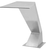 VidaXL Zwembadfontein 64x30x52 cm roestvrij staal zilverkleurig