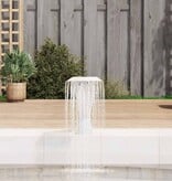 VidaXL Zwembadfontein 64x30x52 cm roestvrij staal zilverkleurig