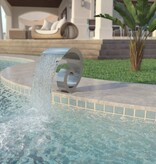 VidaXL Zwembadfontein 50x30x53 cm roestvrij staal zilverkleurig