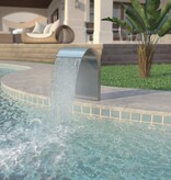 VidaXL Zwembadfontein 45x30x65 cm roestvrij staal zilverkleurig