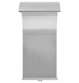 VidaXL Zwembadfontein 45x30x65 cm roestvrij staal zilverkleurig