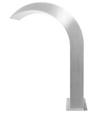 VidaXL Zwembadfontein 45x30x65 cm roestvrij staal zilverkleurig