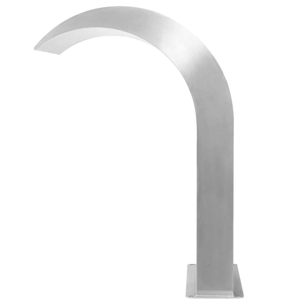 VidaXL Zwembadfontein 45x30x65 cm roestvrij staal zilverkleurig