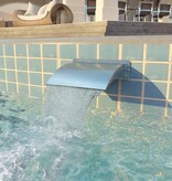 VidaXL Zwembadfontijn 30x9x26 cm roestvrij staal zilverkleurig