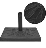 VidaXL Parasolvoet vierkant 12 kg hars zwart