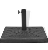VidaXL Parasolvoet vierkant 12 kg hars zwart