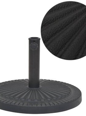 VidaXL Parasolvoet rond 14 kg hars zwart