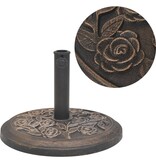 VidaXL Parasolvoet rond 9 kg hars bronskleurig