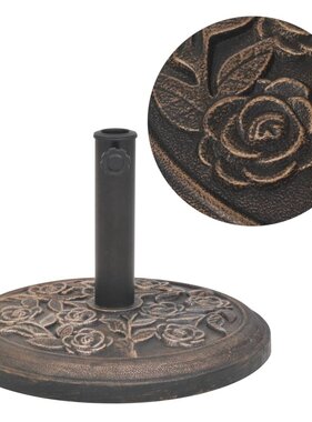 VidaXL Parasolvoet rond 9 kg hars bronskleurig