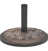 VidaXL Parasolvoet rond 9 kg hars bronskleurig