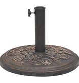 VidaXL Parasolvoet rond 9 kg hars bronskleurig
