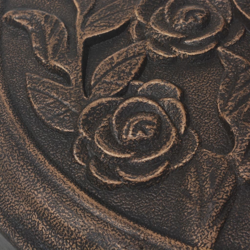 VidaXL Parasolvoet rond 9 kg hars bronskleurig