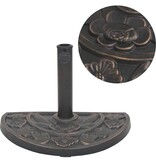 VidaXL Parasolvoet halfrond 9 kg hars bronskleurig