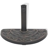 VidaXL Parasolvoet halfrond 9 kg hars bronskleurig