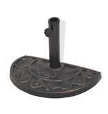 VidaXL Parasolvoet halfrond 9 kg hars bronskleurig