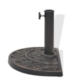 VidaXL Parasolvoet halfrond 9 kg hars bronskleurig