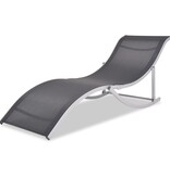 VidaXL Ligbedden inklapbaar 2 st aluminium en textileen