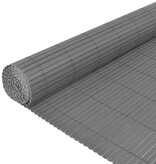VidaXL Tuinafscheiding dubbelzijdig 150x500 cm PVC grijs