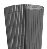 VidaXL Tuinafscheiding dubbelzijdig 90x500 cm PVC grijs