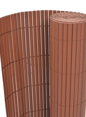 VidaXL Tuinafscheiding dubbelzijdig 90x500 cm PVC bruin