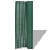 VidaXL Tuinafscheiding dubbelzijdig 90x500 cm PVC groen