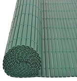 VidaXL Tuinafscheiding dubbelzijdig 90x500 cm PVC groen
