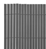 VidaXL Tuinafscheiding dubbelzijdig 90x300 cm PVC grijs