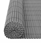 VidaXL Tuinafscheiding dubbelzijdig 90x300 cm PVC grijs