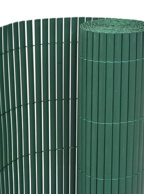 VidaXL Tuinafscheiding dubbelzijdig 90x300 cm PVC groen