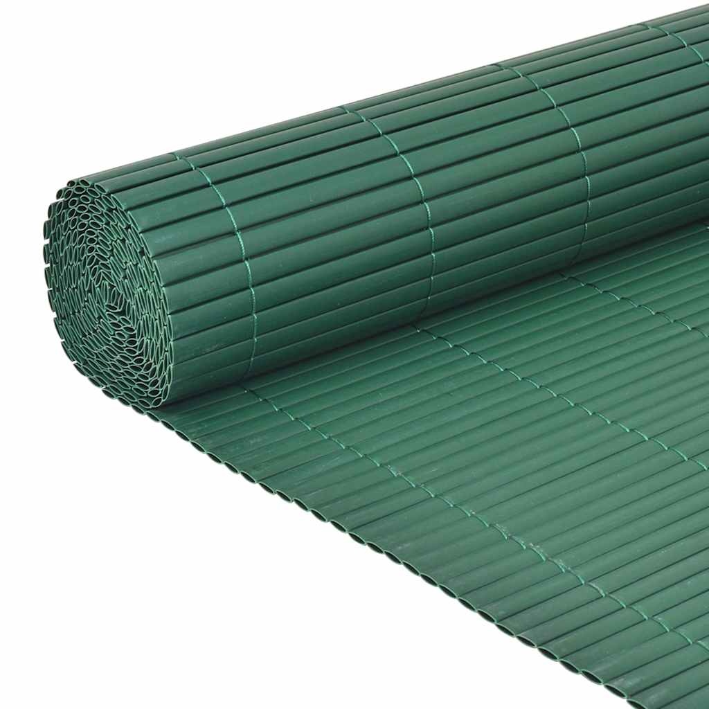 VidaXL Tuinafscheiding dubbelzijdig 90x300 cm PVC groen