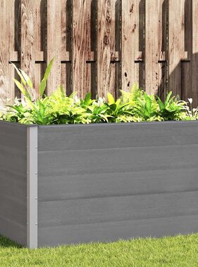 VidaXL Plantenbak verhoogd 150x100x91 cm HKC grijs