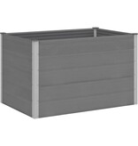 VidaXL Plantenbak verhoogd 150x100x91 cm HKC grijs