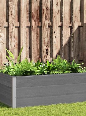 VidaXL Plantenbak verhoogd 150x100x54 cm HKC grijs