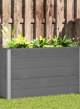 VidaXL Plantenbak verhoogd 150x50x91 cm HKC grijs