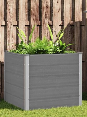 VidaXL Plantenbak verhoogd 100x100x91 cm HKC grijs