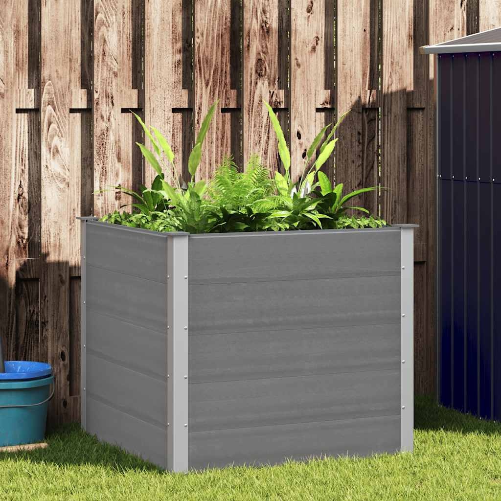 VidaXL Plantenbak verhoogd 100x100x91 cm HKC grijs