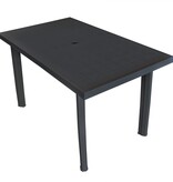 VidaXL Tuintafel 126x76x72 cm kunststof antraciet