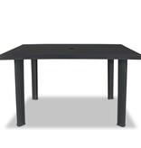 VidaXL Tuintafel 126x76x72 cm kunststof antraciet