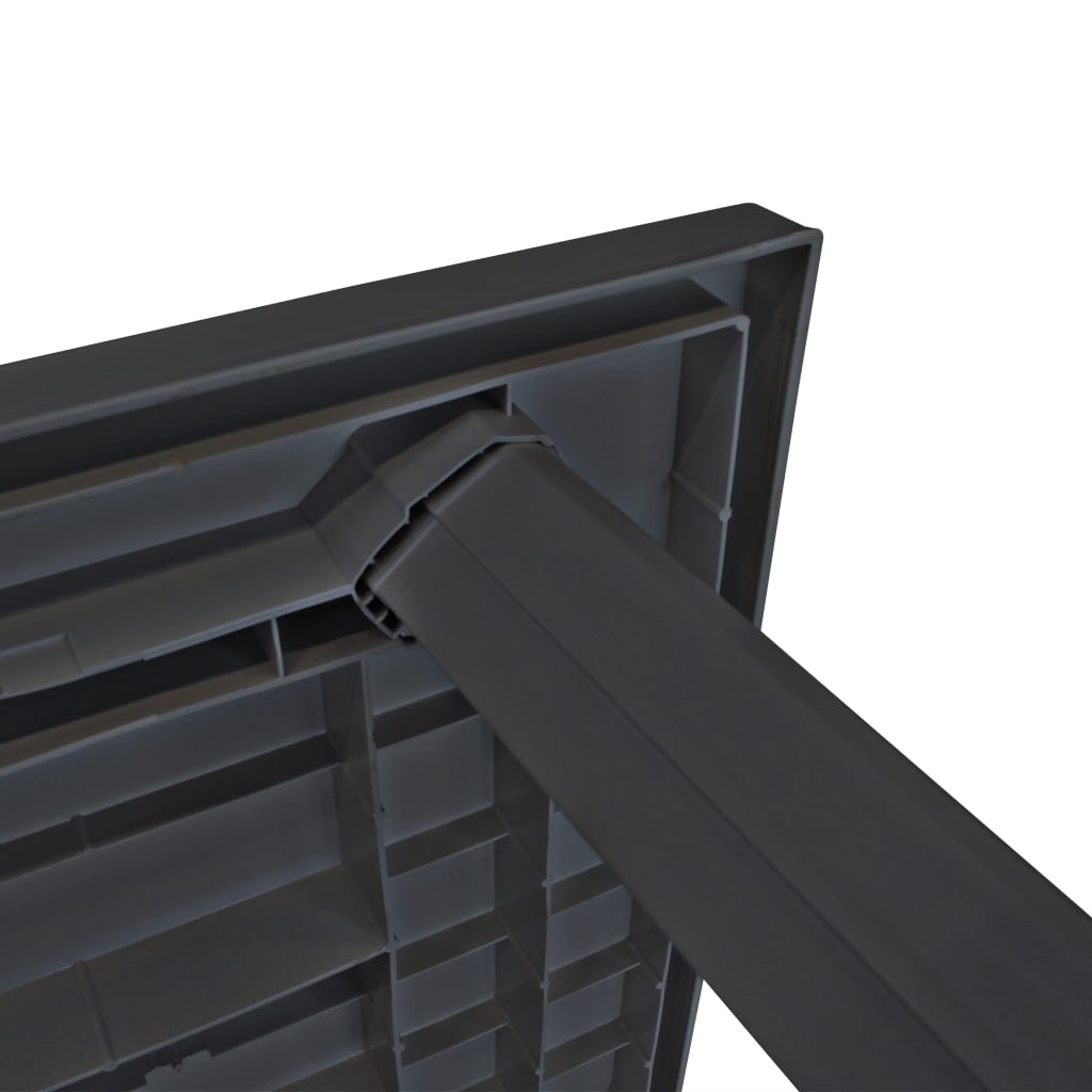 VidaXL Tuintafel 126x76x72 cm kunststof antraciet