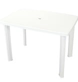 VidaXL Tuintafel 101x68x72 cm kunststof wit