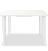 VidaXL Tuintafel 101x68x72 cm kunststof wit